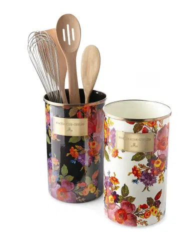 MacKenzie-Childs Flower Market White Utensil Holder | Thumbnail 2 MacKenzie-Childs Flower Market White Utensil Holder | Thumbnail 2