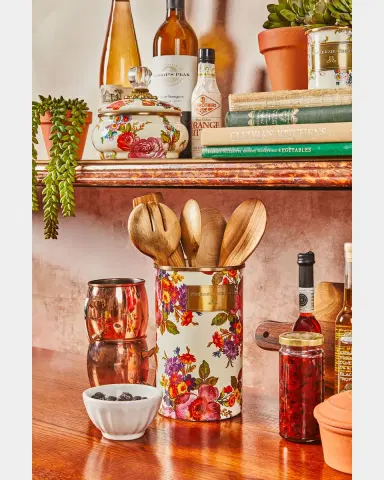 MacKenzie-Childs Flower Market White Utensil Holder | Thumbnail 5 MacKenzie-Childs Flower Market White Utensil Holder | Thumbnail 5