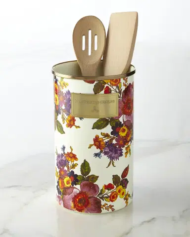 MacKenzie-Childs Flower Market White Utensil Holder | Thumbnail 1 MacKenzie-Childs Flower Market White Utensil Holder | Thumbnail 1
