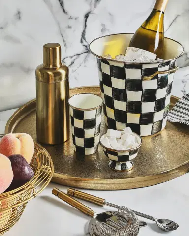 MacKenzie-Childs Courtly Check Enamel Wine Cooler | Thumbnail 2 MacKenzie-Childs Courtly Check Enamel Wine Cooler | Thumbnail 2