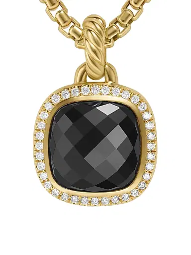 David Yurman Women's Albion Pendant in 18K Yellow Gold - Black Onyx | Thumbnail 4 David Yurman Women's Albion Pendant in 18K Yellow Gold - Black Onyx | Thumbnail 4