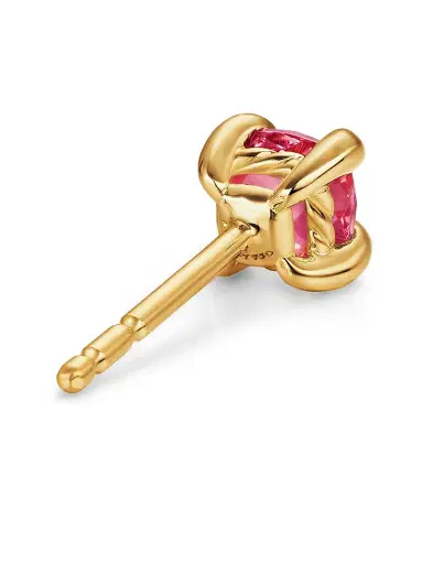David Yurman Women's Micro Chatelaine Stud Earrings in 18K Yellow Gold - Pink Tourmaline | Thumbnail 5 David Yurman Women's Micro Chatelaine Stud Earrings in 18K Yellow Gold - Pink Tourmaline | Thumbnail 5