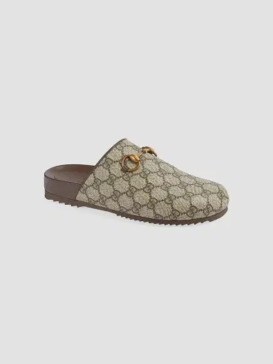 Gucci Women's Sol Monogram Coated Canvas Slides - Beige - Size 4.5 Sandals | Thumbnail 2 Gucci Women's Sol Monogram Coated Canvas Slides - Beige - Size 4.5 Sandals | Thumbnail 2