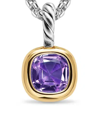David Yurman Women's Mini Cushion Cut Amulet in Sterling Silver - Amethyst | Thumbnail 5 David Yurman Women's Mini Cushion Cut Amulet in Sterling Silver - Amethyst | Thumbnail 5