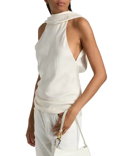 Simkhai Women's Samira Satin Cape Top | Thumbnail 4 Simkhai Women's Samira Satin Cape Top | Thumbnail 4