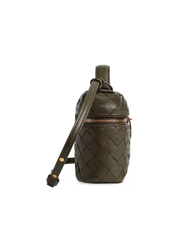 Bottega Veneta Women's Bang Bang Intrecciato Leather Crossbody Vanity Case Bag - Cypress Gold | Thumbnail 5 Bottega Veneta Women's Bang Bang Intrecciato Leather Crossbody Vanity Case Bag - Cypress Gold | Thumbnail 5