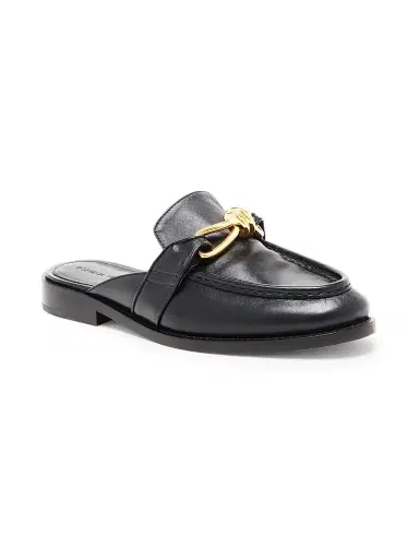 Bottega Veneta Women's Astaire Knot-Accented Leather Mules - Black | Thumbnail 2 Bottega Veneta Women's Astaire Knot-Accented Leather Mules - Black | Thumbnail 2