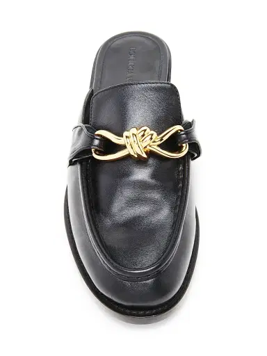 Bottega Veneta Women's Astaire Knot-Accented Leather Mules - Black | Thumbnail 4 Bottega Veneta Women's Astaire Knot-Accented Leather Mules - Black | Thumbnail 4