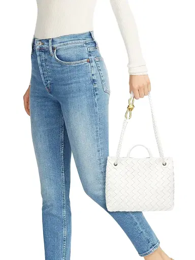 Bottega Veneta Women's Andiamo Intrecciato Leather Top-Handle Bag - White | Thumbnail 3 Bottega Veneta Women's Andiamo Intrecciato Leather Top-Handle Bag - White | Thumbnail 3