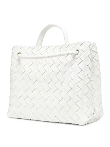 Bottega Veneta Women's Andiamo Intrecciato Leather Top-Handle Bag - White | Thumbnail 4 Bottega Veneta Women's Andiamo Intrecciato Leather Top-Handle Bag - White | Thumbnail 4