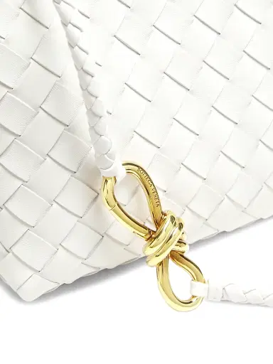 Bottega Veneta Women's Andiamo Intrecciato Leather Top-Handle Bag - White | Thumbnail 5 Bottega Veneta Women's Andiamo Intrecciato Leather Top-Handle Bag - White | Thumbnail 5