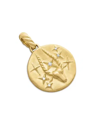 David Yurman Women's Zodiac Amulet in 18K Yellow Gold with Diamonds - Capricorn | Thumbnail 3 David Yurman Women's Zodiac Amulet in 18K Yellow Gold with Diamonds - Capricorn | Thumbnail 3