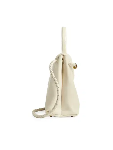 Bottega Veneta Women's Ciao Ciao Medium Leather Top Handle Bag - Sea Salt Brass | Thumbnail 4 Bottega Veneta Women's Ciao Ciao Medium Leather Top Handle Bag - Sea Salt Brass | Thumbnail 4