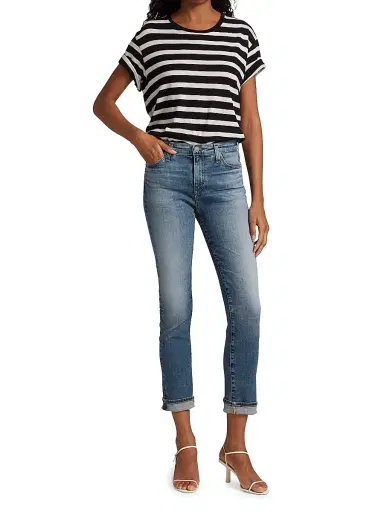 AG Jeans Women's Mari High-Rise Stretch Straight-Leg Jeans - 15 Years Shoreline | Thumbnail 2 AG Jeans Women's Mari High-Rise Stretch Straight-Leg Jeans - 15 Years Shoreline | Thumbnail 2