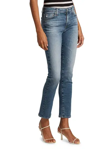 AG Jeans Women's Mari High-Rise Stretch Straight-Leg Jeans - 15 Years Shoreline | Thumbnail 4 AG Jeans Women's Mari High-Rise Stretch Straight-Leg Jeans - 15 Years Shoreline | Thumbnail 4