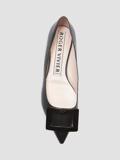 Roger Vivier Women's Gommettine Leather Flats - Black - Size 12 | Thumbnail 5 Roger Vivier Women's Gommettine Leather Flats - Black - Size 12 | Thumbnail 5