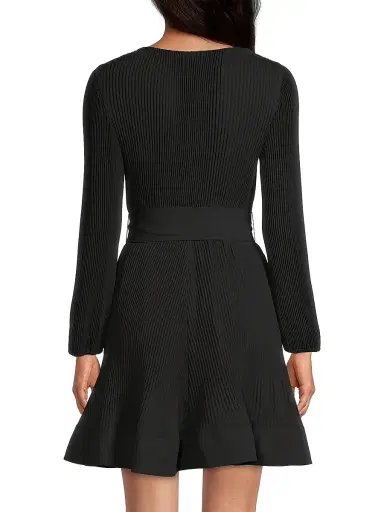 Milly Women's Liv Pleated Belted Minidress - Black - Size 12 | Thumbnail 5 Milly Women's Liv Pleated Belted Minidress - Black - Size 12 | Thumbnail 5