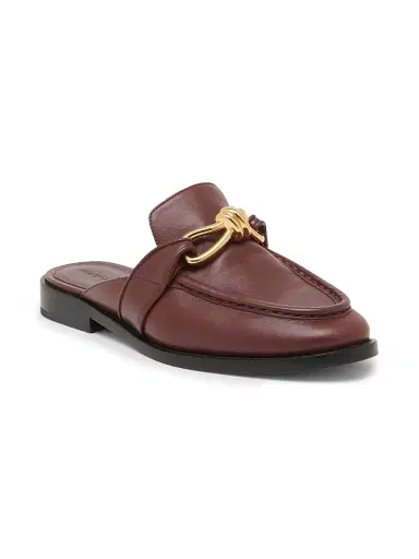 Bottega Veneta Women's Astaire Knot-Accented Leather Mules - Pinecone | Thumbnail 2 Bottega Veneta Women's Astaire Knot-Accented Leather Mules - Pinecone | Thumbnail 2
