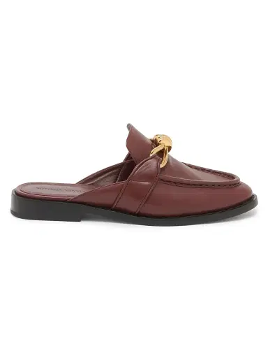 Bottega Veneta Women's Astaire Knot-Accented Leather Mules - Pinecone | Thumbnail 1 Bottega Veneta Women's Astaire Knot-Accented Leather Mules - Pinecone | Thumbnail 1