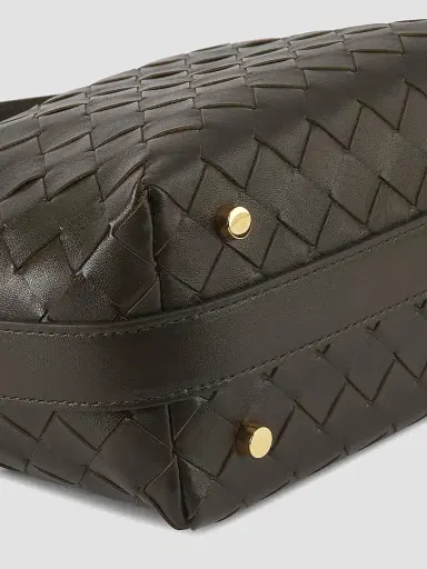 Bottega Veneta Women's Mini Wallace Leather Top-Handle Bag - Kaki | Thumbnail 6 Bottega Veneta Women's Mini Wallace Leather Top-Handle Bag - Kaki | Thumbnail 6