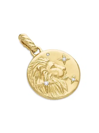 David Yurman Women's Zodiac Amulet in 18K Yellow Gold with Diamonds - Leo | Thumbnail 3 David Yurman Women's Zodiac Amulet in 18K Yellow Gold with Diamonds - Leo | Thumbnail 3