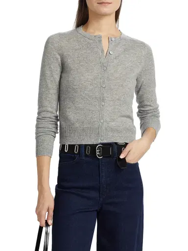 Joe's Jeans Women's by Dani Michelle Dani Cashmere Cardigan - Heather Grey | Thumbnail 3 Joe's Jeans Women's by Dani Michelle Dani Cashmere Cardigan - Heather Grey | Thumbnail 3