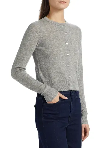 Joe's Jeans Women's by Dani Michelle Dani Cashmere Cardigan - Heather Grey | Thumbnail 4 Joe's Jeans Women's by Dani Michelle Dani Cashmere Cardigan - Heather Grey | Thumbnail 4