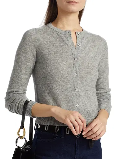 Joe's Jeans Women's by Dani Michelle Dani Cashmere Cardigan - Heather Grey | Thumbnail 6 Joe's Jeans Women's by Dani Michelle Dani Cashmere Cardigan - Heather Grey | Thumbnail 6