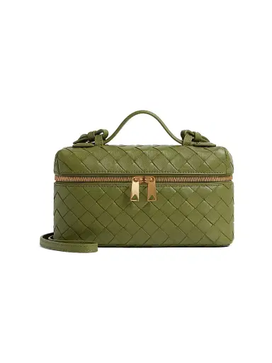 Bottega Veneta Women's Bang Bang Intrecciato Leather Crossbody Vanity Case Bag | Thumbnail 1 Bottega Veneta Women's Bang Bang Intrecciato Leather Crossbody Vanity Case Bag | Thumbnail 1