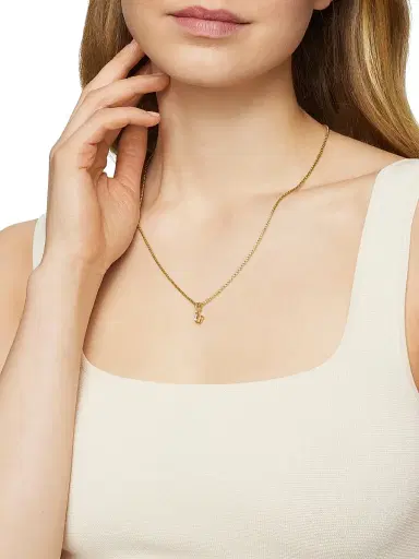 David Yurman Women's Pavé Initial Pendant in 18K Yellow Gold - Initial U | Thumbnail 2 David Yurman Women's Pavé Initial Pendant in 18K Yellow Gold - Initial U | Thumbnail 2