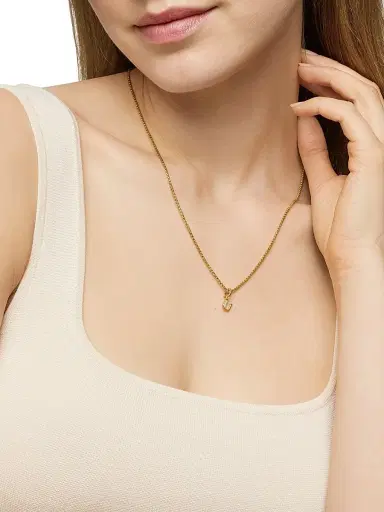 David Yurman Women's Pavé Initial Pendant in 18K Yellow Gold - Initial U | Thumbnail 7 David Yurman Women's Pavé Initial Pendant in 18K Yellow Gold - Initial U | Thumbnail 7