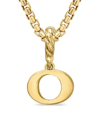 David Yurman Women's Pavé Initial Pendant in 18K Yellow Gold - Initial O | Thumbnail 6 David Yurman Women's Pavé Initial Pendant in 18K Yellow Gold - Initial O | Thumbnail 6