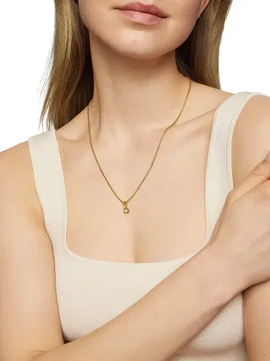 David Yurman Women's Pavé Initial Pendant in 18K Yellow Gold - Initial O | Thumbnail 7 David Yurman Women's Pavé Initial Pendant in 18K Yellow Gold - Initial O | Thumbnail 7