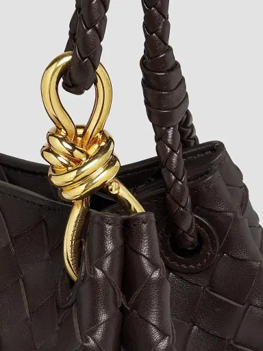 Bottega Veneta Women's Parachute Small Intrecciato Leather Shoulder Bag - Fondant | Thumbnail 6 Bottega Veneta Women's Parachute Small Intrecciato Leather Shoulder Bag - Fondant | Thumbnail 6