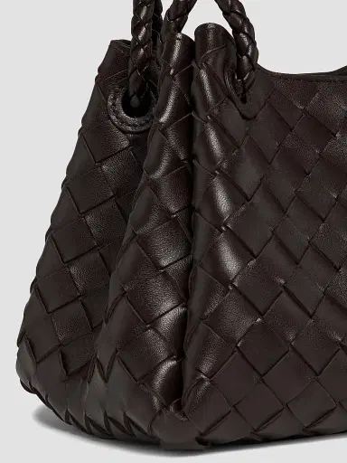 Bottega Veneta Women's Parachute Small Intrecciato Leather Shoulder Bag - Fondant | Thumbnail 7 Bottega Veneta Women's Parachute Small Intrecciato Leather Shoulder Bag - Fondant | Thumbnail 7