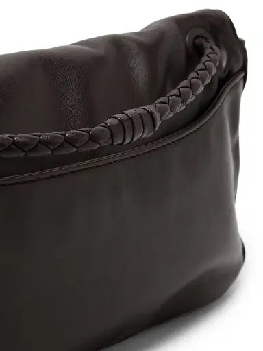 Bottega Veneta Women's Soft Lock Leather Shoulder Bag - Fondant Brass | Thumbnail 4 Bottega Veneta Women's Soft Lock Leather Shoulder Bag - Fondant Brass | Thumbnail 4