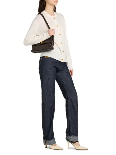 Bottega Veneta Women's Soft Lock Leather Shoulder Bag - Fondant Brass | Thumbnail 1 Bottega Veneta Women's Soft Lock Leather Shoulder Bag - Fondant Brass | Thumbnail 1