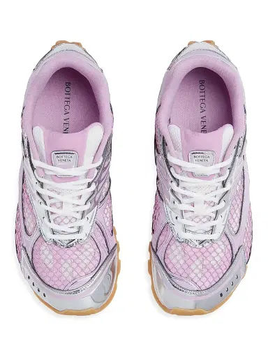 Bottega Veneta Men's Orbit Low-Top Sneakers - Gloss Silver - Size 10 | Thumbnail 4 Bottega Veneta Men's Orbit Low-Top Sneakers - Gloss Silver - Size 10 | Thumbnail 4