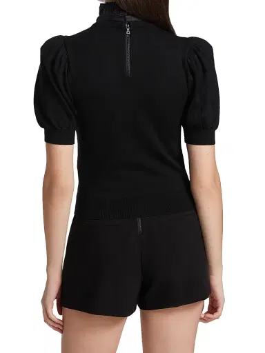 ALICE + OLIVIA Women's Chase Puff-SleeveTop - Black | Thumbnail 5 ALICE + OLIVIA Women's Chase Puff-SleeveTop - Black | Thumbnail 5