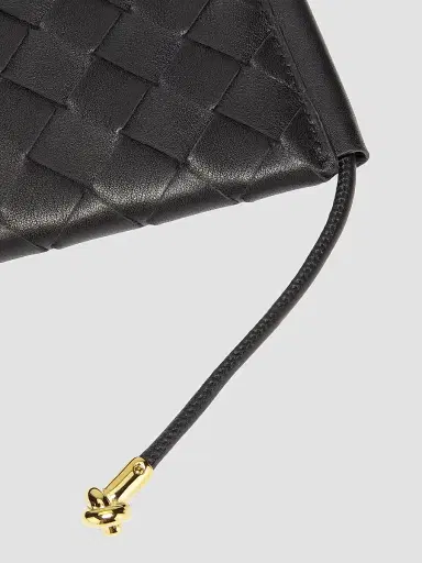 Bottega Veneta Women's Intrecciato Leather Envelope Wallet-On-Chain Bag - Black | Thumbnail 6 Bottega Veneta Women's Intrecciato Leather Envelope Wallet-On-Chain Bag - Black | Thumbnail 6