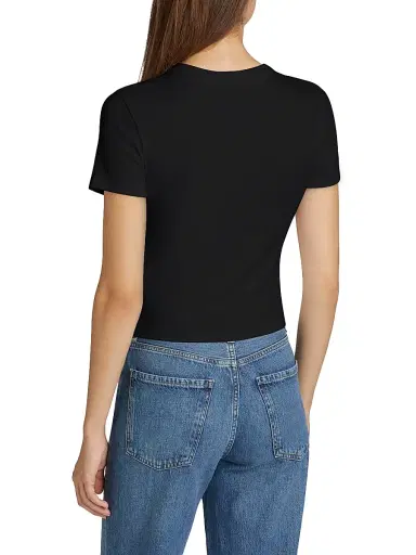 Joe's Jeans Women's The Baby Cotton-Blend T-Shirt - Black | Thumbnail 5 Joe's Jeans Women's The Baby Cotton-Blend T-Shirt - Black | Thumbnail 5