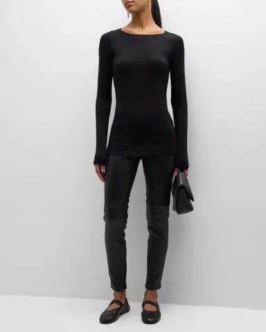Majestic Filatures Soft Touch Marrow-Edge Long-Sleeve Top | Thumbnail 2 Majestic Filatures Soft Touch Marrow-Edge Long-Sleeve Top | Thumbnail 2