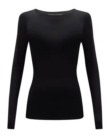 Majestic Filatures Soft Touch Marrow-Edge Long-Sleeve Top | Thumbnail 1 Majestic Filatures Soft Touch Marrow-Edge Long-Sleeve Top | Thumbnail 1