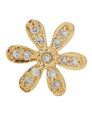 Sydney Evan 14K Gold Daisy Stud Earring with Diamonds | Thumbnail 1 Sydney Evan 14K Gold Daisy Stud Earring with Diamonds | Thumbnail 1