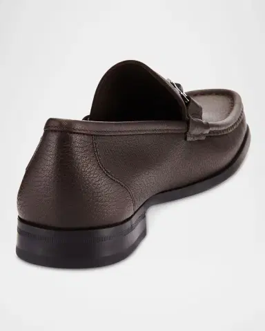 Ferragamo Men 's Grandioso Grained Calfskin Gancini Loafer | Thumbnail 4 Ferragamo Men 's Grandioso Grained Calfskin Gancini Loafer | Thumbnail 4