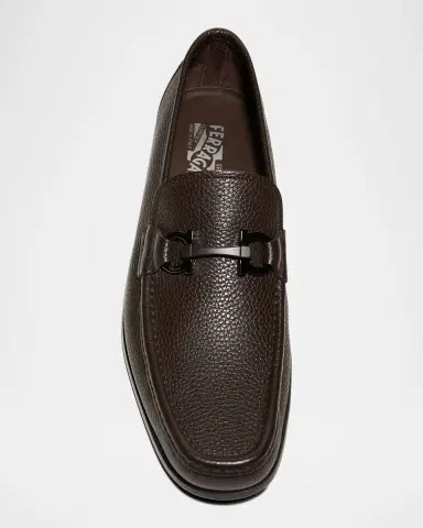 Ferragamo Men 's Grandioso Grained Calfskin Gancini Loafer | Thumbnail 5 Ferragamo Men 's Grandioso Grained Calfskin Gancini Loafer | Thumbnail 5