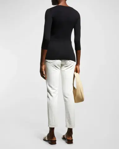 Majestic Filatures Soft Touch 3/4-Sleeve Scoop-Neck Tee | Thumbnail 6 Majestic Filatures Soft Touch 3/4-Sleeve Scoop-Neck Tee | Thumbnail 6