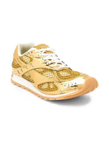 Bottega Veneta Men's Orbit Low-Top Sneakers - Gold White - Size 6 | Thumbnail 2 Bottega Veneta Men's Orbit Low-Top Sneakers - Gold White - Size 6 | Thumbnail 2