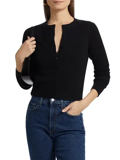 Joe's Jeans Women's by Dani Michelle Dani Cashmere Cardigan - Black | Thumbnail 3 Joe's Jeans Women's by Dani Michelle Dani Cashmere Cardigan - Black | Thumbnail 3