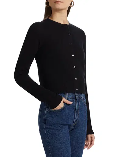 Joe's Jeans Women's by Dani Michelle Dani Cashmere Cardigan - Black | Thumbnail 4 Joe's Jeans Women's by Dani Michelle Dani Cashmere Cardigan - Black | Thumbnail 4